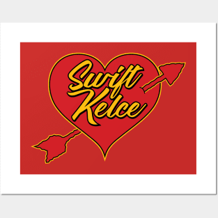 Swift Kelce Arrow Heart Posters and Art